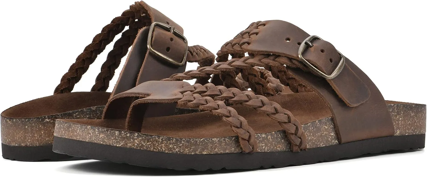 WHITE MOUNTAIN Women's Hayleigh Braided Signature Comfort-Molded Footbed Sandal