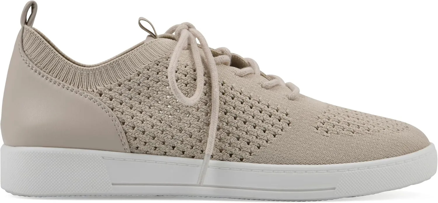 WHITE MOUNTAIN Women's Upscale Woven Knit Lace-Up Sneaker