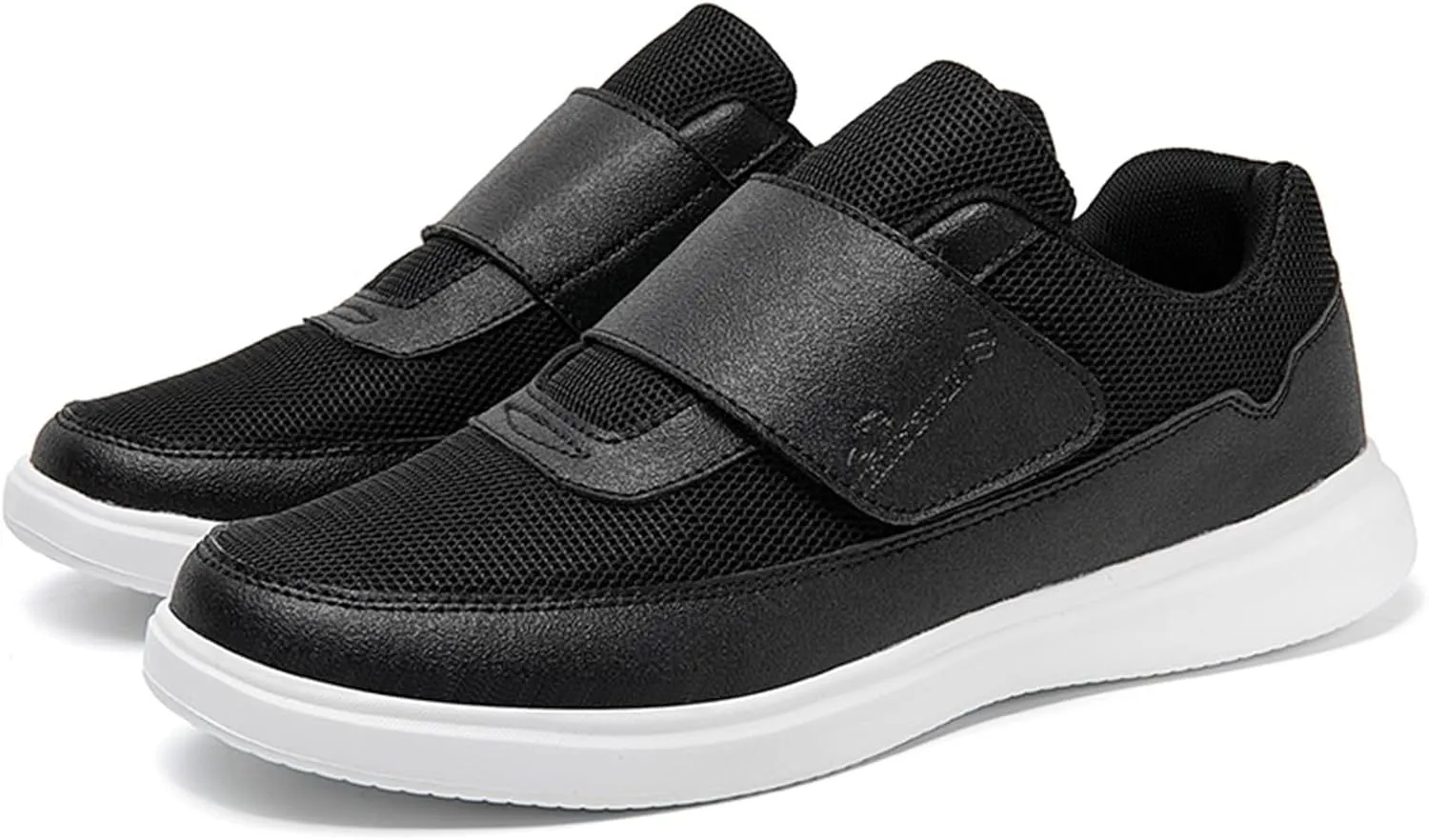 Wide Fit Trainers Orthopedic Shoes Mens Hook and Loop Slip-On Running and Walking for Plantar Fasciitis - Lightweight, Breathable, Non-Slip Trainers