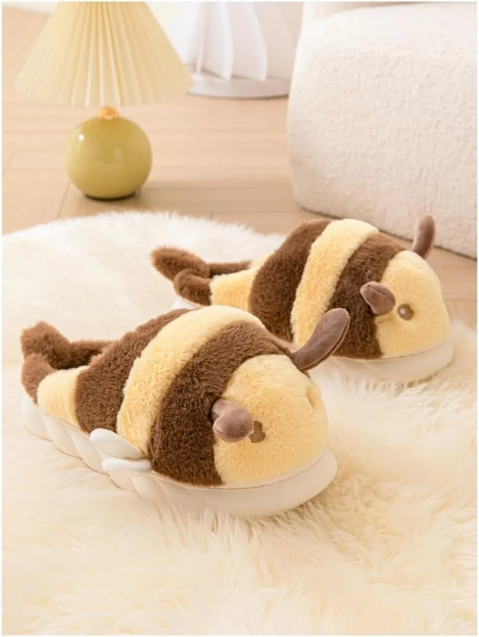 Women and men's cotton slippers, animal slippers, warm and non slip, holiday gifts