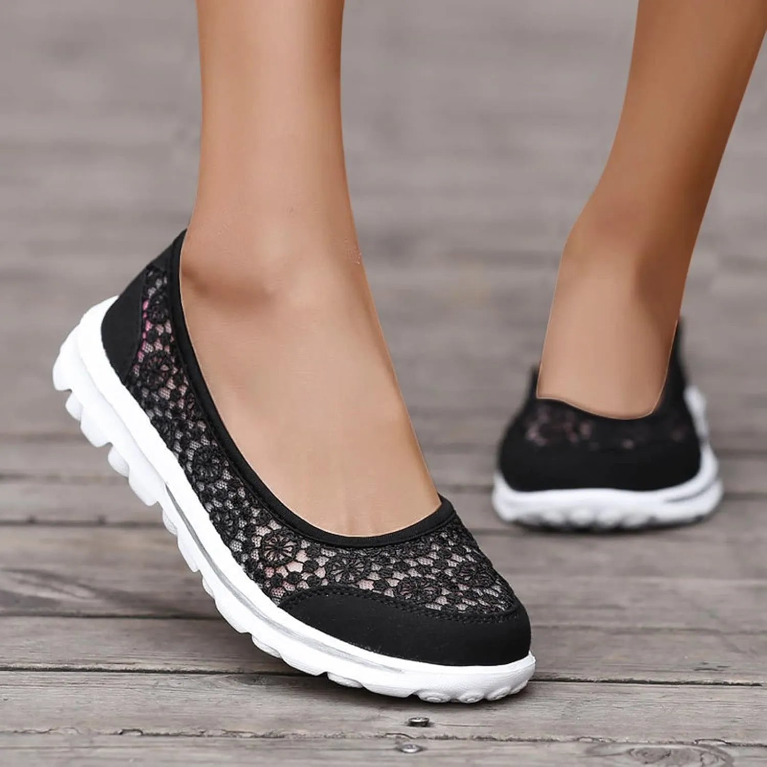 Women Breathable Lace Up Shoes Casual Shoes Unisex Lightweight Mesh Work Shoe Sporty Men Shoe Slip on Casual