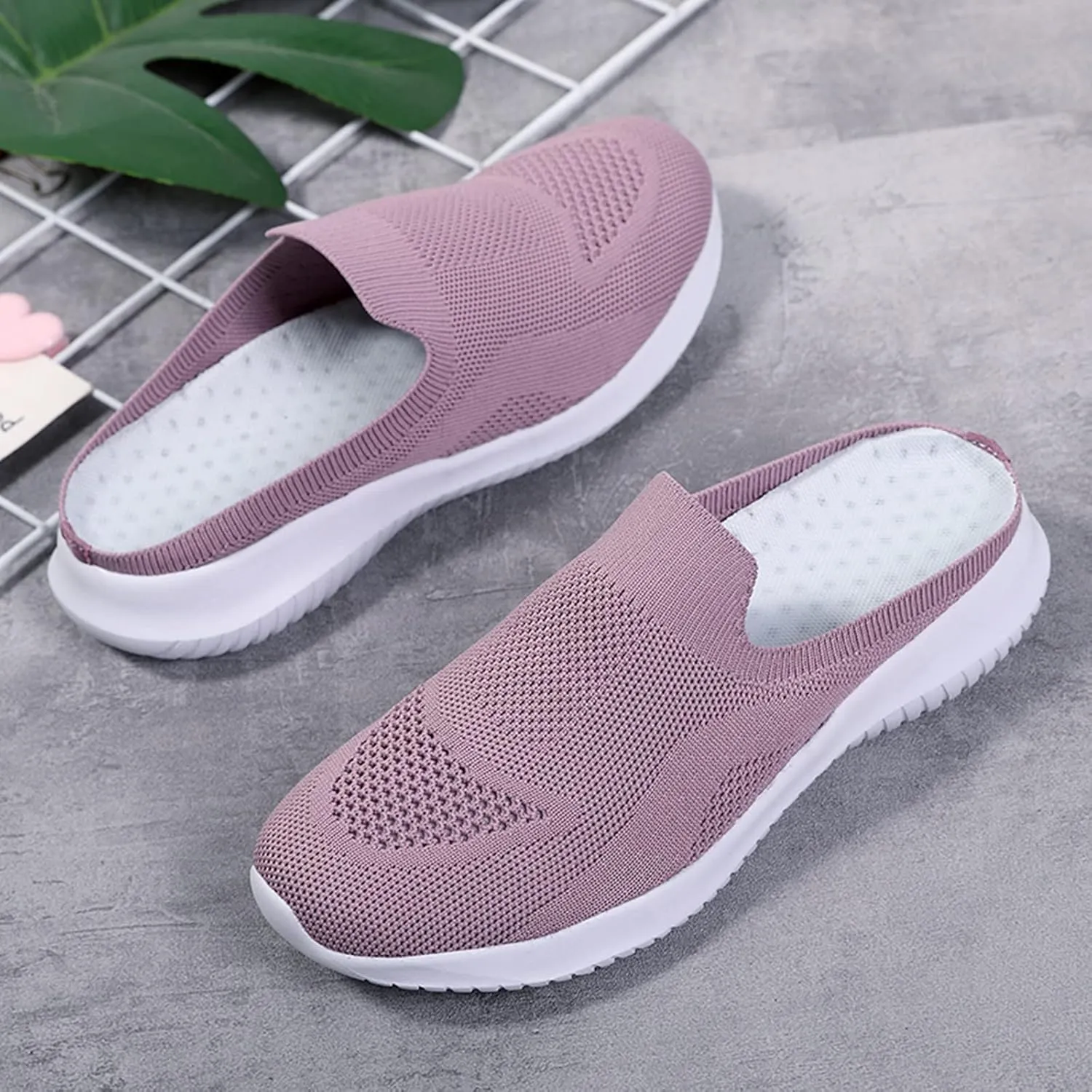 Women Breathable Non Slip Soft Sole Mesh Tennis Walking Breathable Fashion Sneaker Booties for Women with Heel
