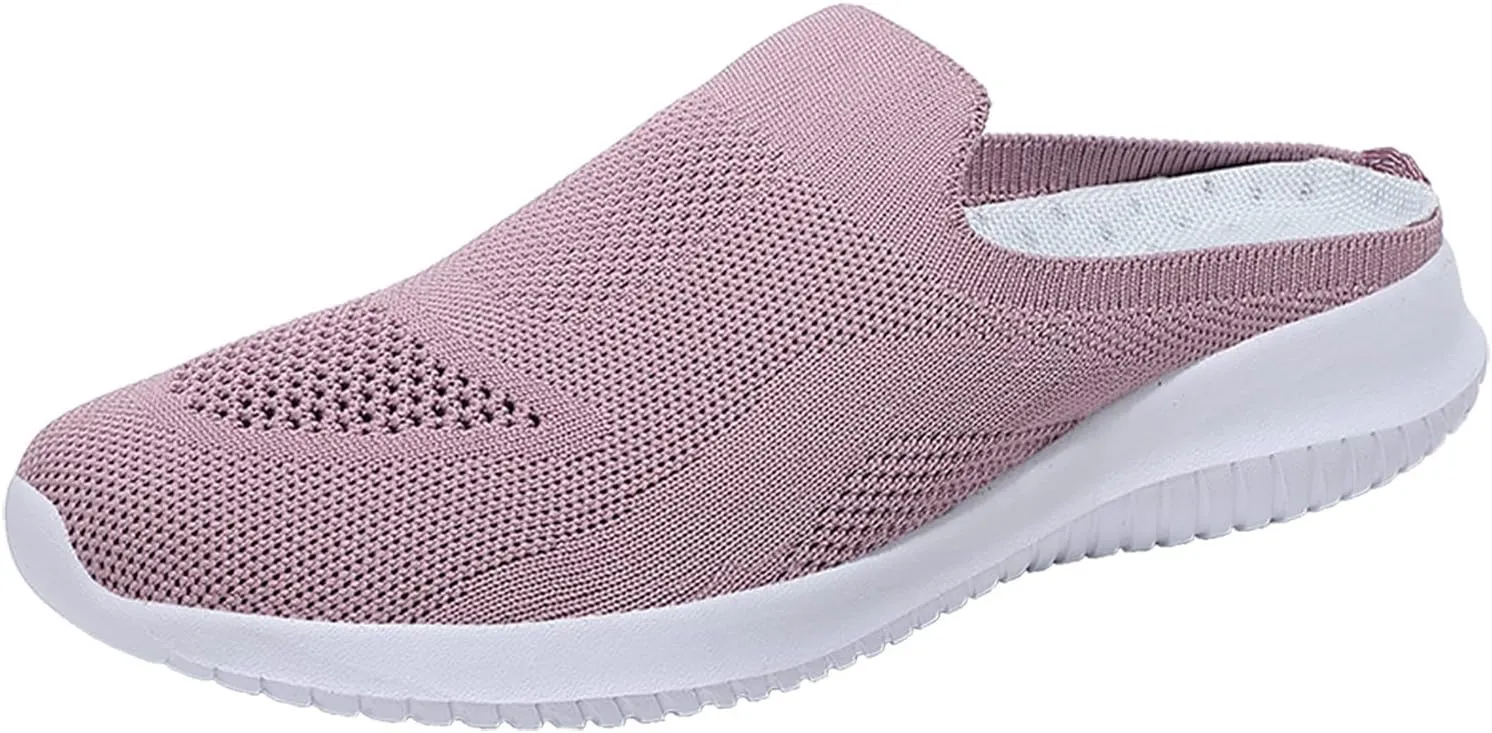 Women Breathable Non Slip Soft Sole Mesh Tennis Walking Breathable Fashion Sneaker Booties for Women with Heel