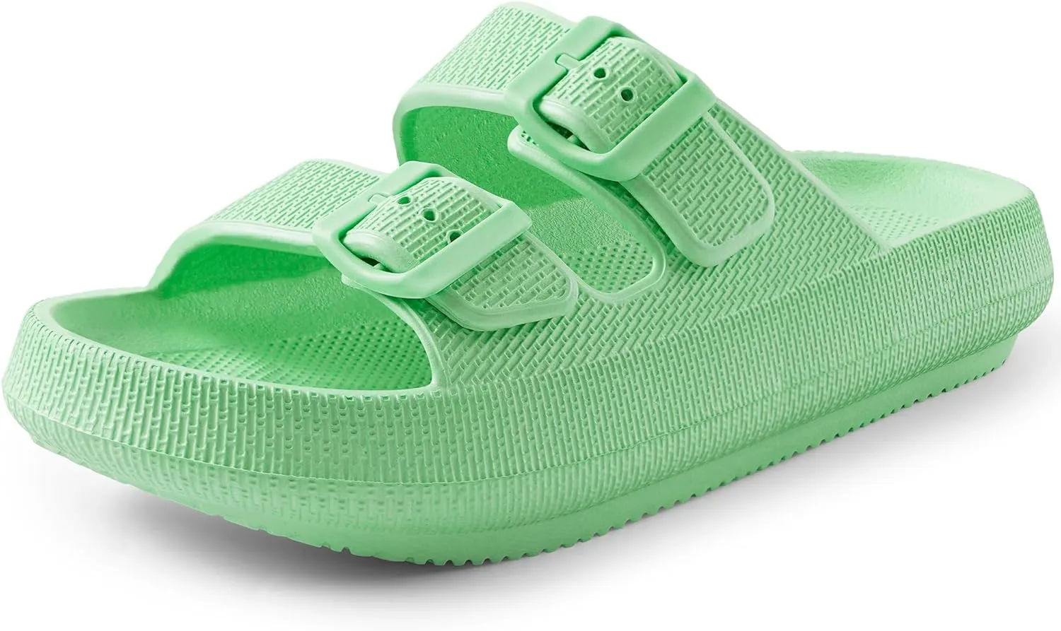 Women Cloud Slide Sandals Woman Slip on Lightweight Adjustable Buckle Slides with Non-Slip Sole for Indoor/Outdoor Use