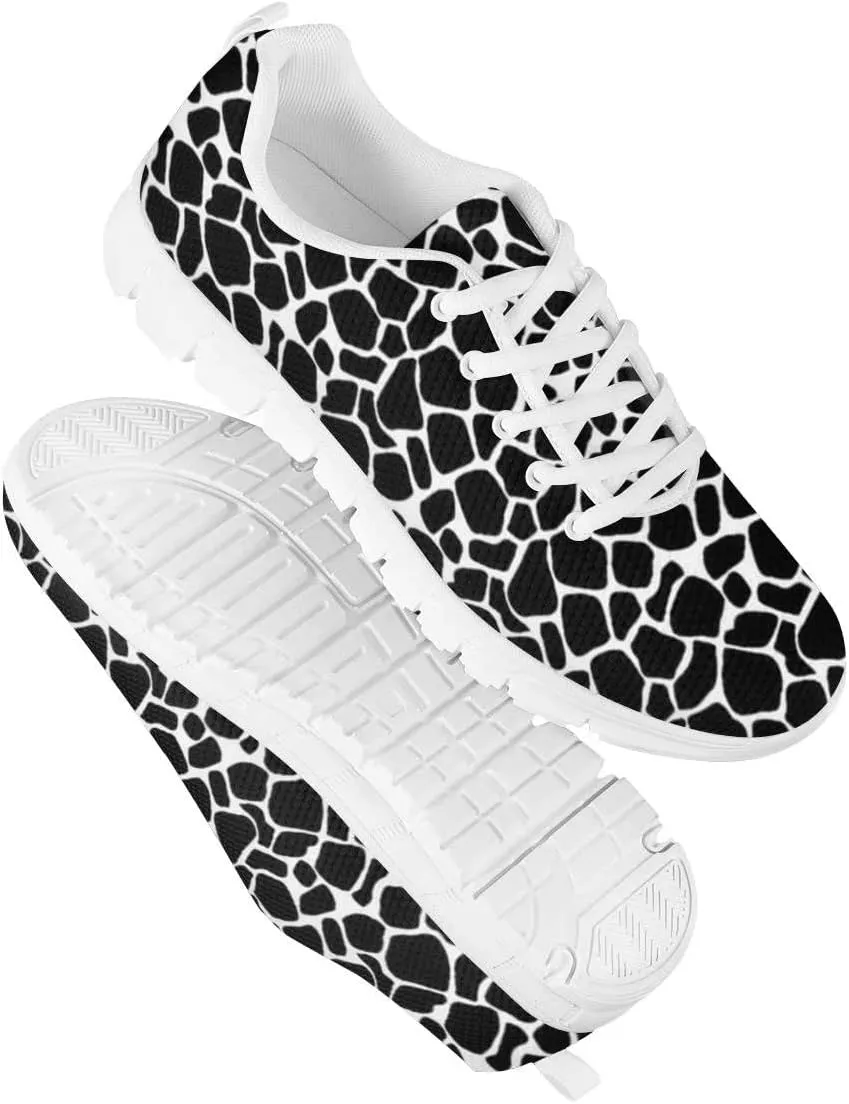Women Floral/Leopard Print Running Sneaker Lightweight Walking Jogging Sports Shoes