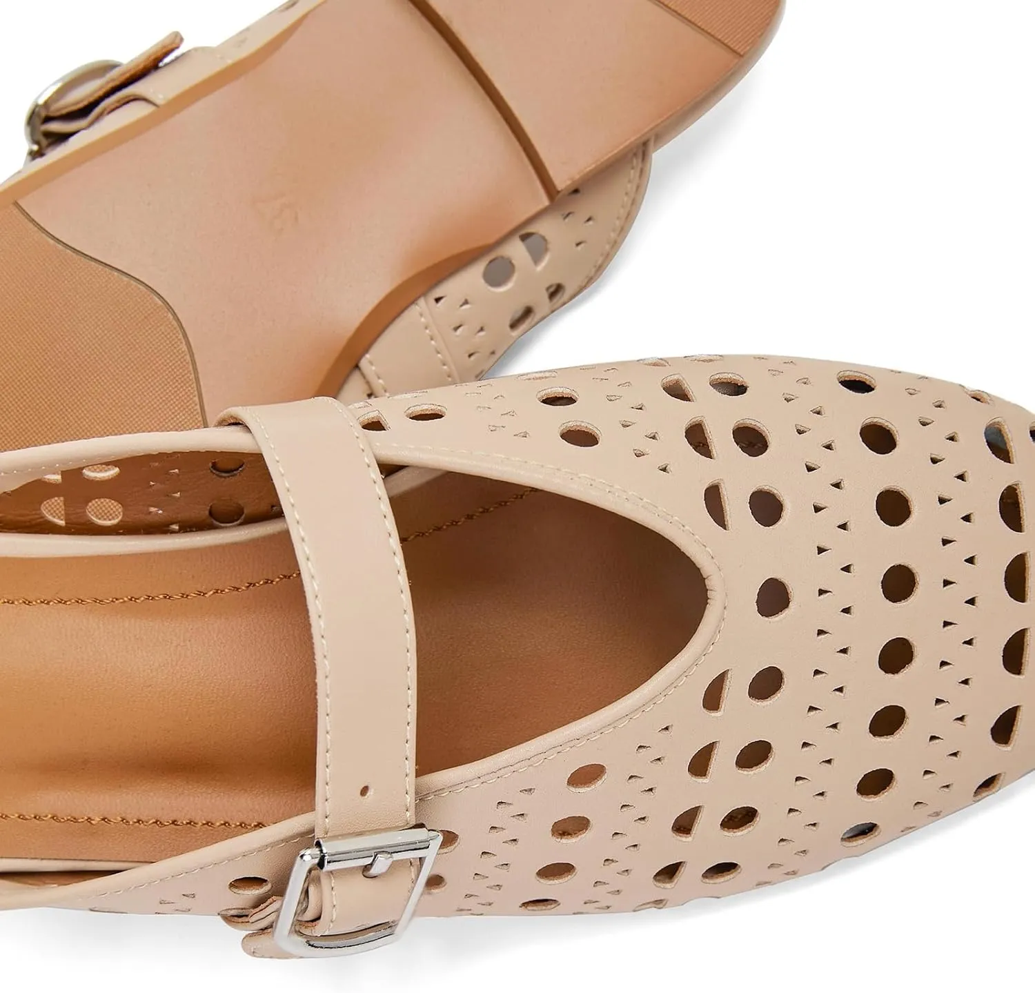 Women Hollow Sandals Anti-Slip Sole House Slippers,Outdoor Casual Slides-Sandals,Breathable Hole Sandals Comfortable Round Toe Casual Dress Mary Jane Slides-Sandals