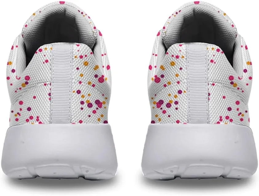 Women Men Funny Color Dots Shoes Personalited 3D Print Running Shoes Athletic Tennis Sneakers
