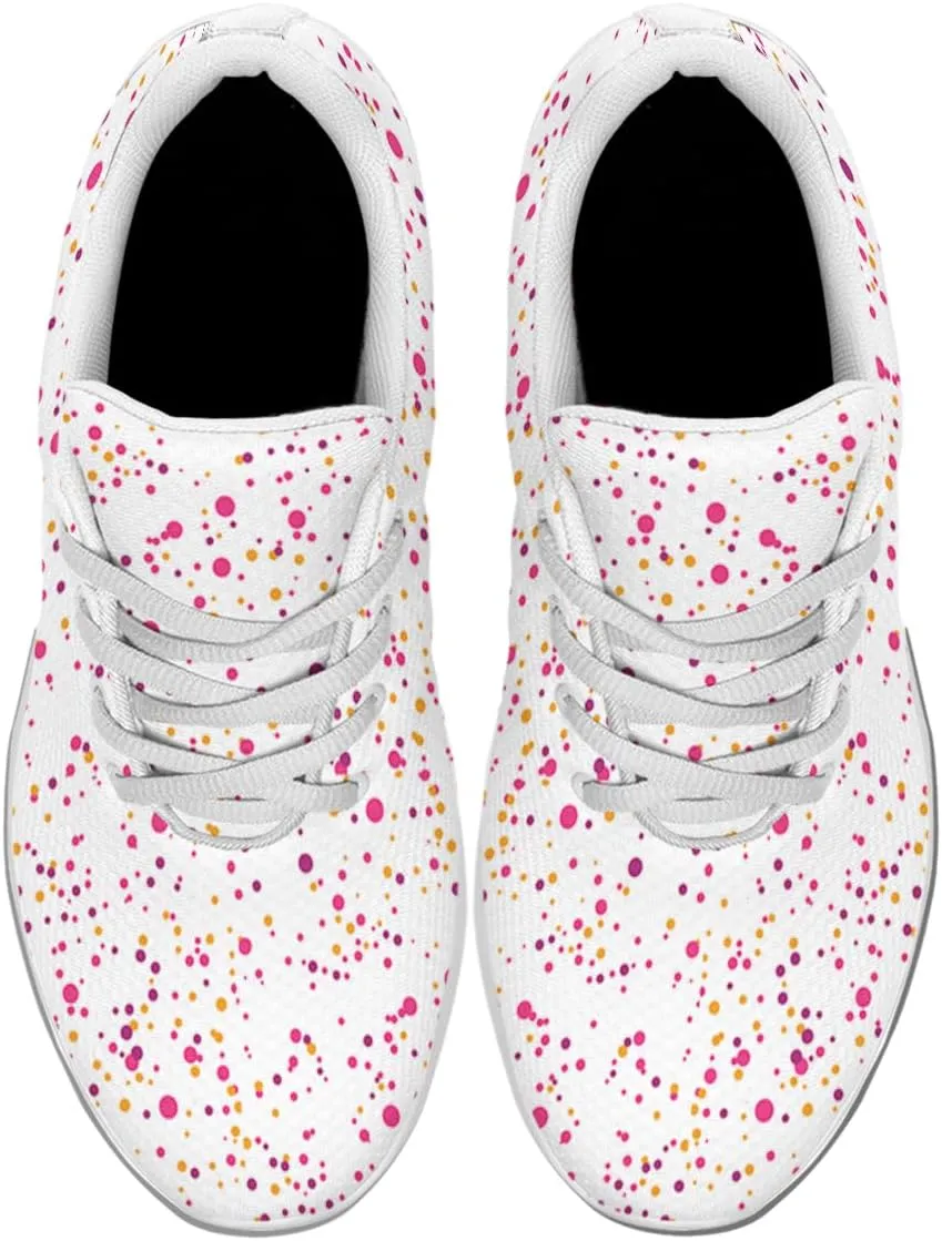 Women Men Funny Color Dots Shoes Personalited 3D Print Running Shoes Athletic Tennis Sneakers