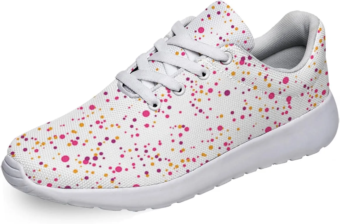 Women Men Funny Color Dots Shoes Personalited 3D Print Running Shoes Athletic Tennis Sneakers