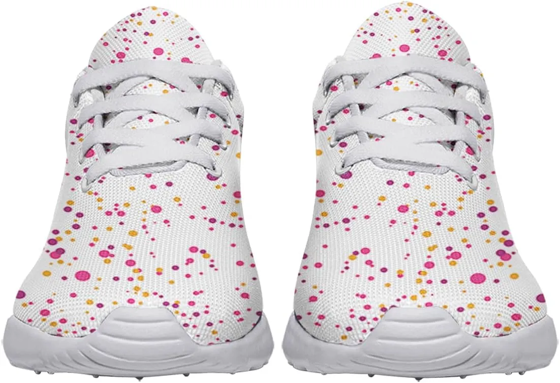 Women Men Funny Color Dots Shoes Personalited 3D Print Running Shoes Athletic Tennis Sneakers