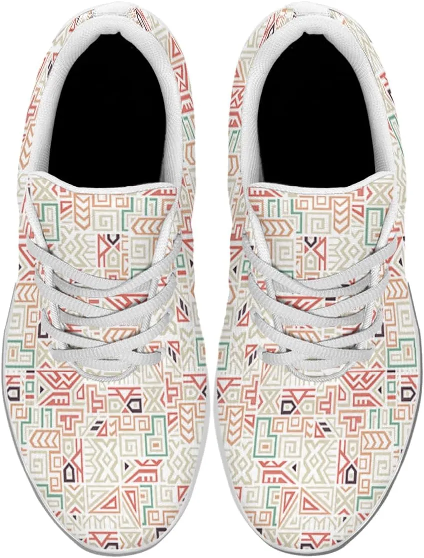 Women Men Geometric Shoes Personalited 3D Print Running Shoes Athletic Tennis Sneakers