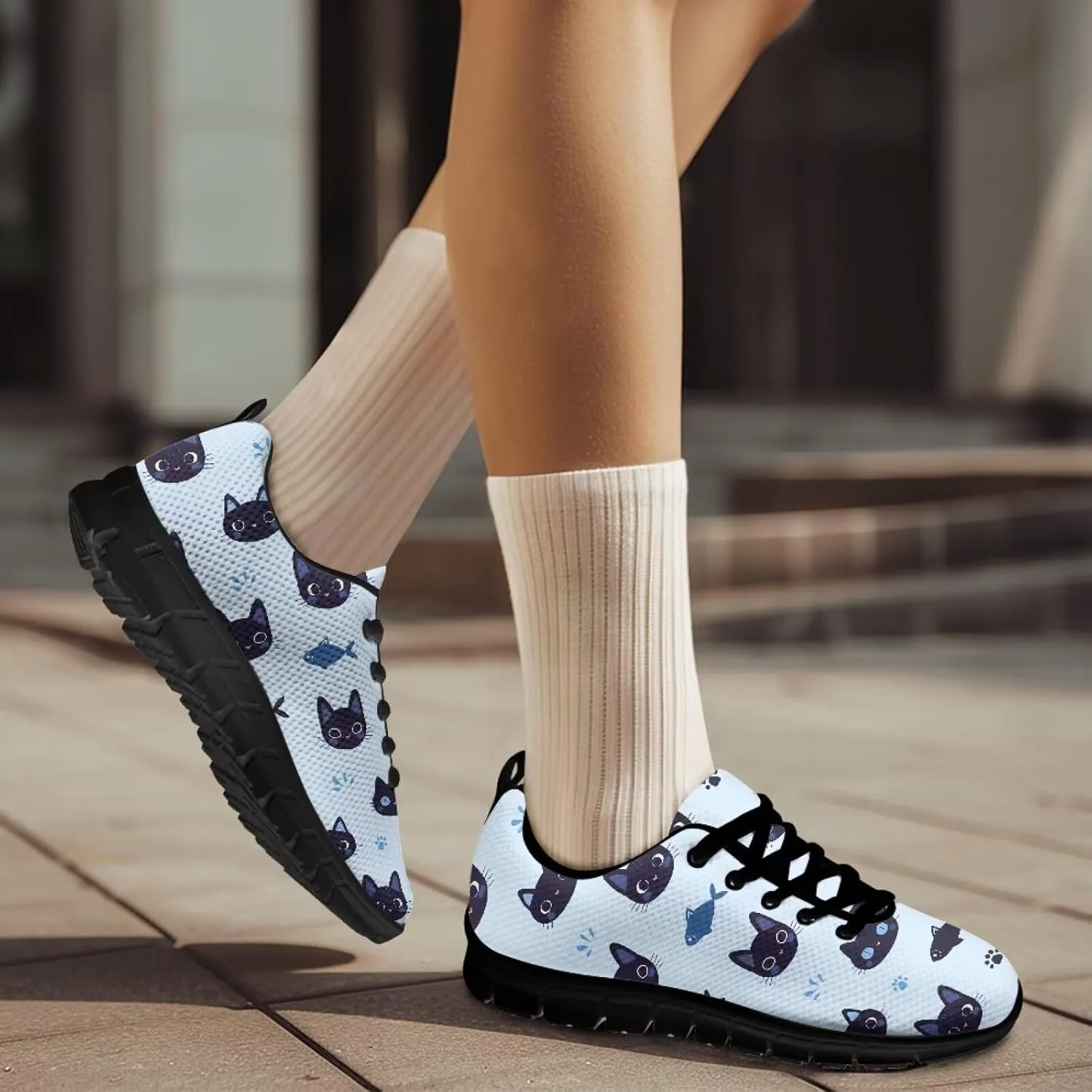 Women Trainers Sports Running Shoes Causal Travel Walking Flat Shoe Lace-up Breathable for Lady Teenager Girls