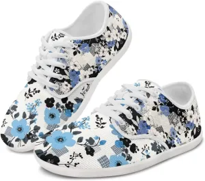 Women Zero Drop Casual Shoes Breathable Fashion Barefoot Walking Shoe Footwear Lace Up Zero Drop