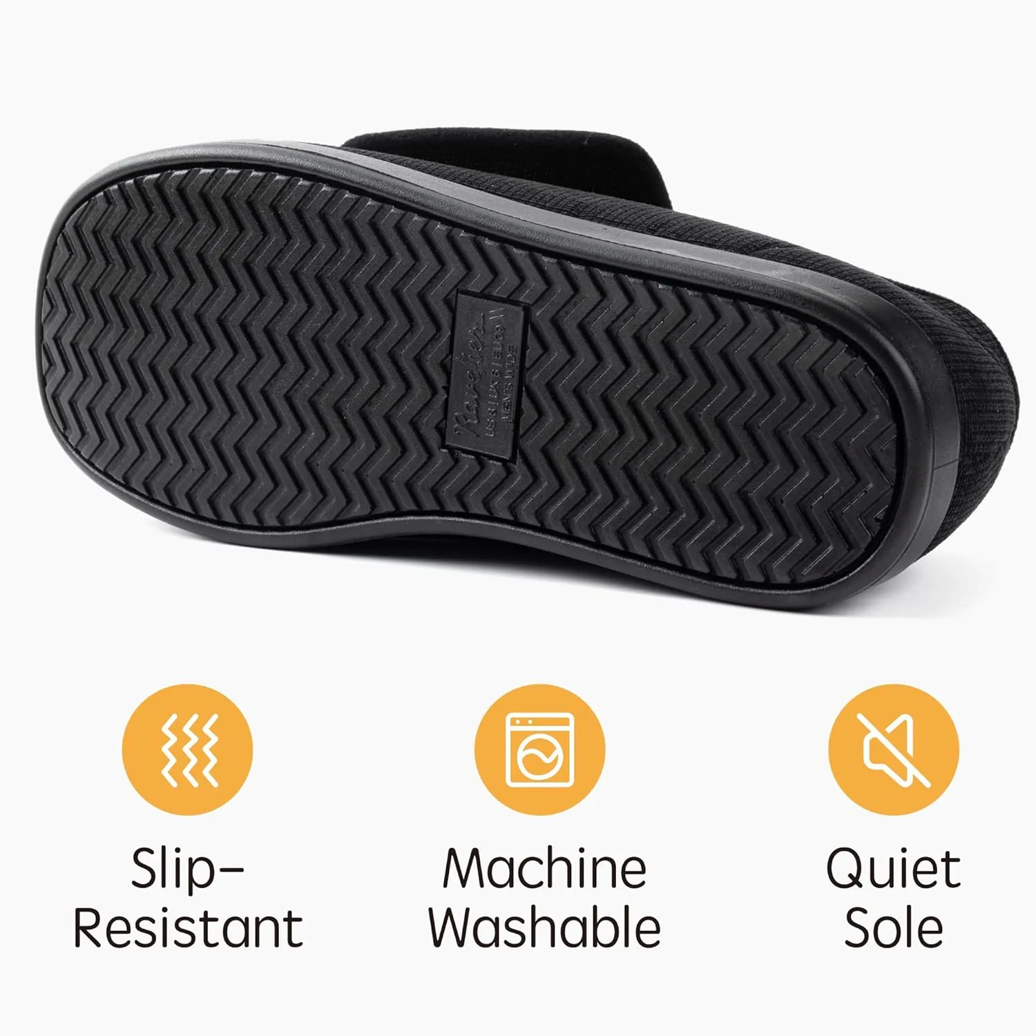 Women's Adaptive Slip-Resistant Wide Width Diabetic Comfort Slipper Shoe with Adjustable Hook-and-Loop Closure