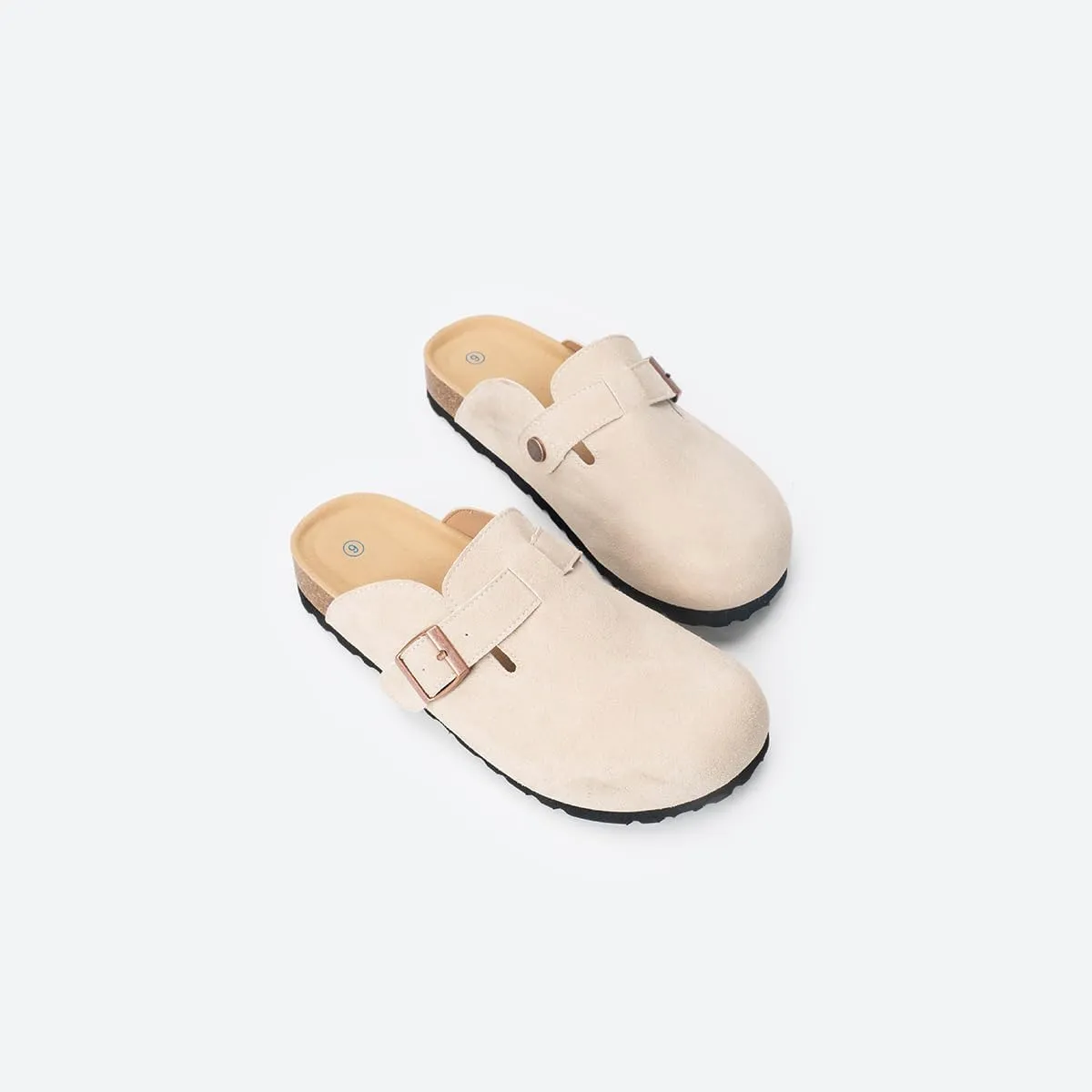 Women's and Men's Cork Suede Clogs and Mules,Soft Leather Sandal,House Slipper,Skin-Friendly Footbed,Adjustable Buckle,Arch Support