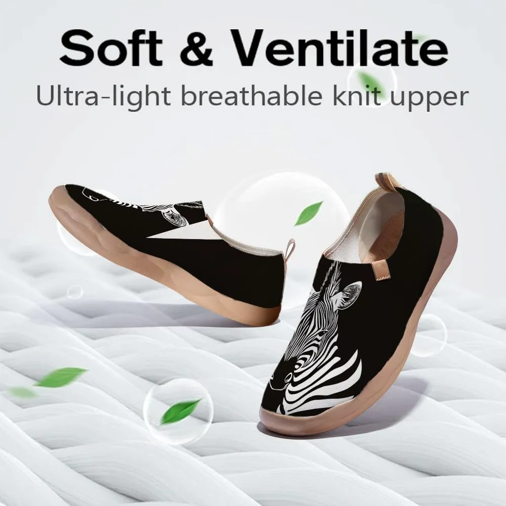 Women's Art Painted Tourist Shoes Slip-On Casual Knitting Lightweight Comfortable Fashion Casual Shoes Sneakers