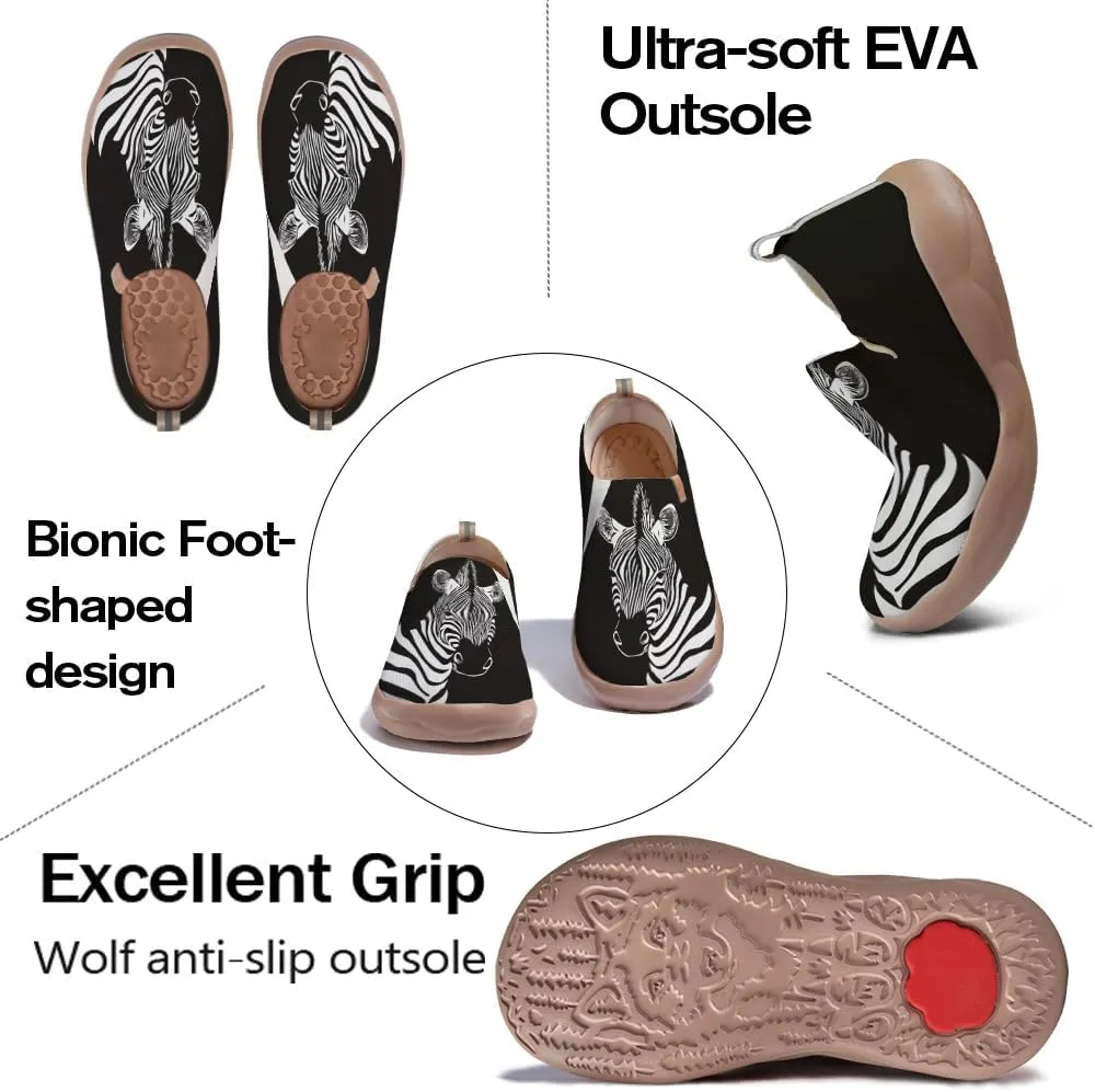 Women's Art Painted Tourist Shoes Slip-On Casual Knitting Lightweight Comfortable Fashion Casual Shoes Sneakers