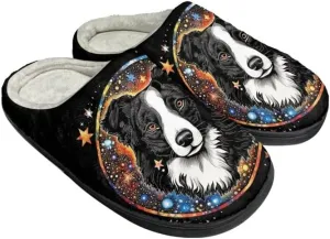 Womens Aztec Cozy&Warm Printed Slipper with Daisy Tiger Grippers Cozy and Fun House Slippers for Women
