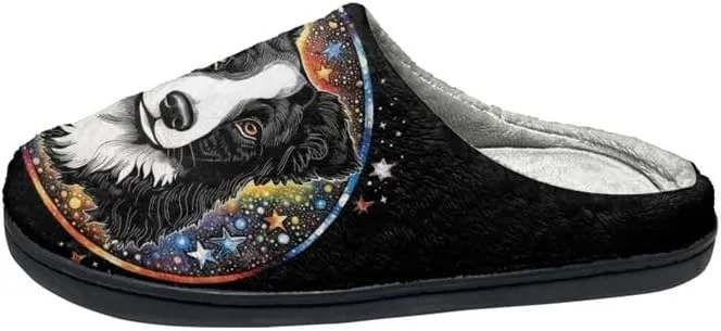 Womens Aztec Cozy&Warm Printed Slipper with Daisy Tiger Grippers Cozy and Fun House Slippers for Women