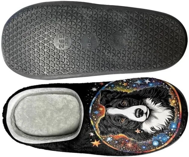 Womens Aztec Cozy&Warm Printed Slipper with Daisy Tiger Grippers Cozy and Fun House Slippers for Women