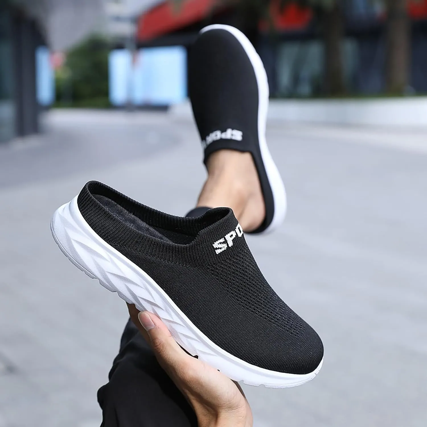 Women's Backless Slip on Mesh Sneakers Shoes Slip On Shoes Women Comfortable Women Casual Shoes Women's Fashion Sneakers Waterproof Tennis Shoe Loafers Dress Shoe