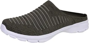 Women's Backless Walking Sneakers Summer Slip-on Mens Dress Shoes Wide Casual Black Shoes Casual Sneakers Steel Toe Tennis Shoe Cross Trainer Shoe