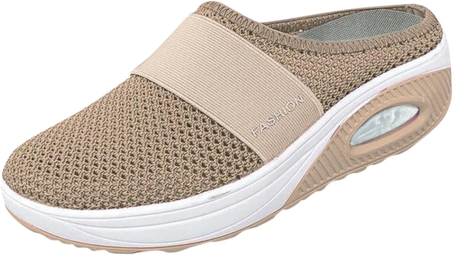 Women's Backless Walking Sneakers Summer Slip-on Walking Shoes Women Fashion Casual Shoes Slip On Walking Sneakers Steel Toe Tennis Shoe Loafers Dress Shoe