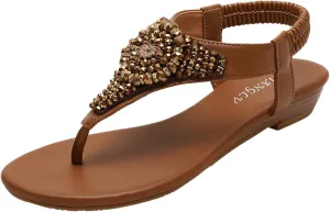 Women's Breathable Bohemian Sandals Comfortable Ankle Strap Outdoor Walking Shoes Elegant Sandals for Women