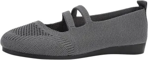 Women's Breathable Knitted Shoes Low Top Flat Casual Single Shoes Comfortable Lightweight Walking Shoes