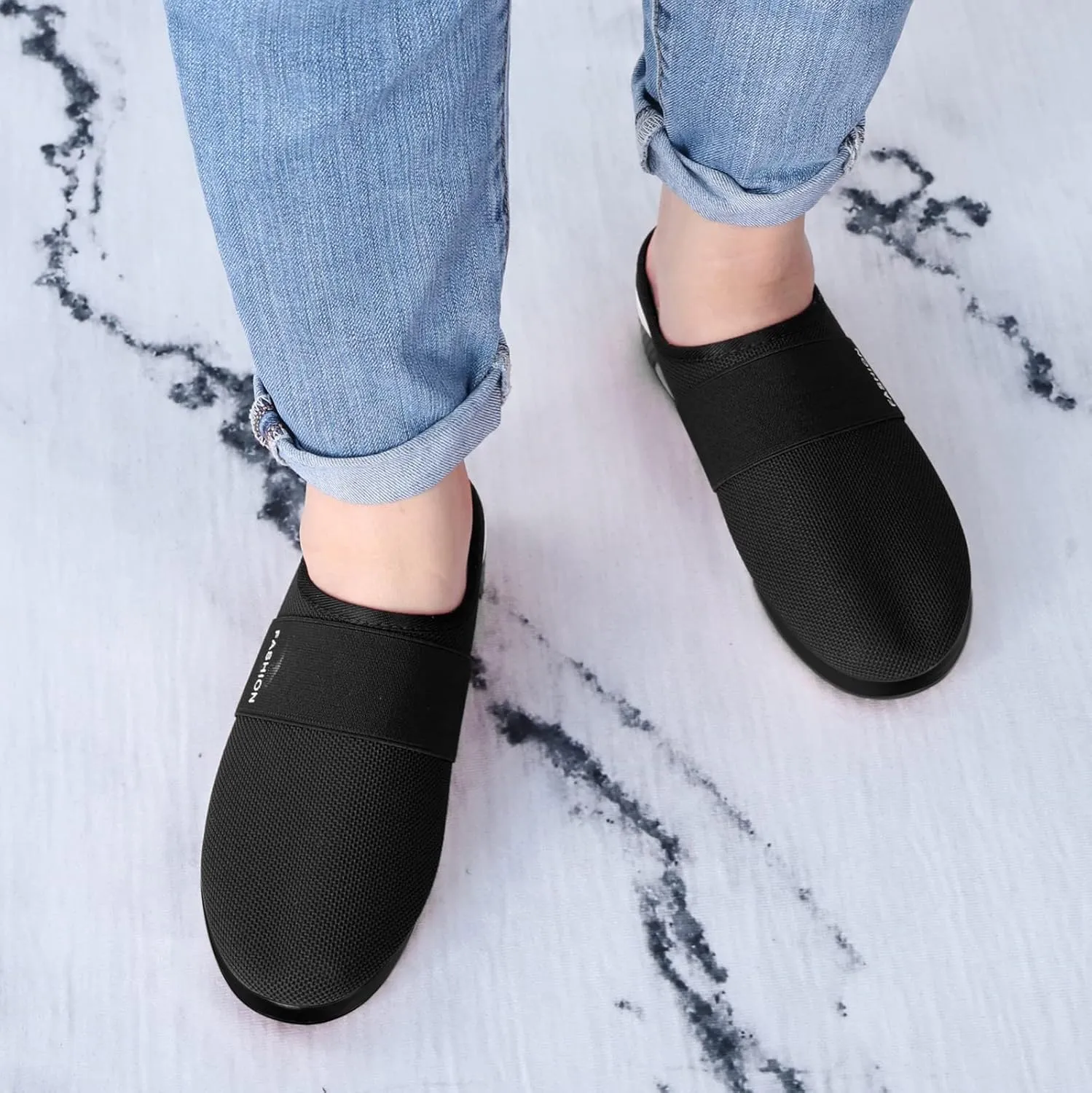 Womens Breathable Mesh Walking Mules Sneakers Tennis Shoes Men Food Service Shoes Dressy Casual Waterproof Sneakers Steel Toe Tennis Shoe Cross Trainer Shoe
