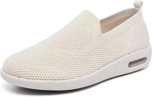 Women's Casual Walking Shoes, Breathable Knitted Upper, Anti Slip Sole with air Cushion, Fashionable and Simple Design