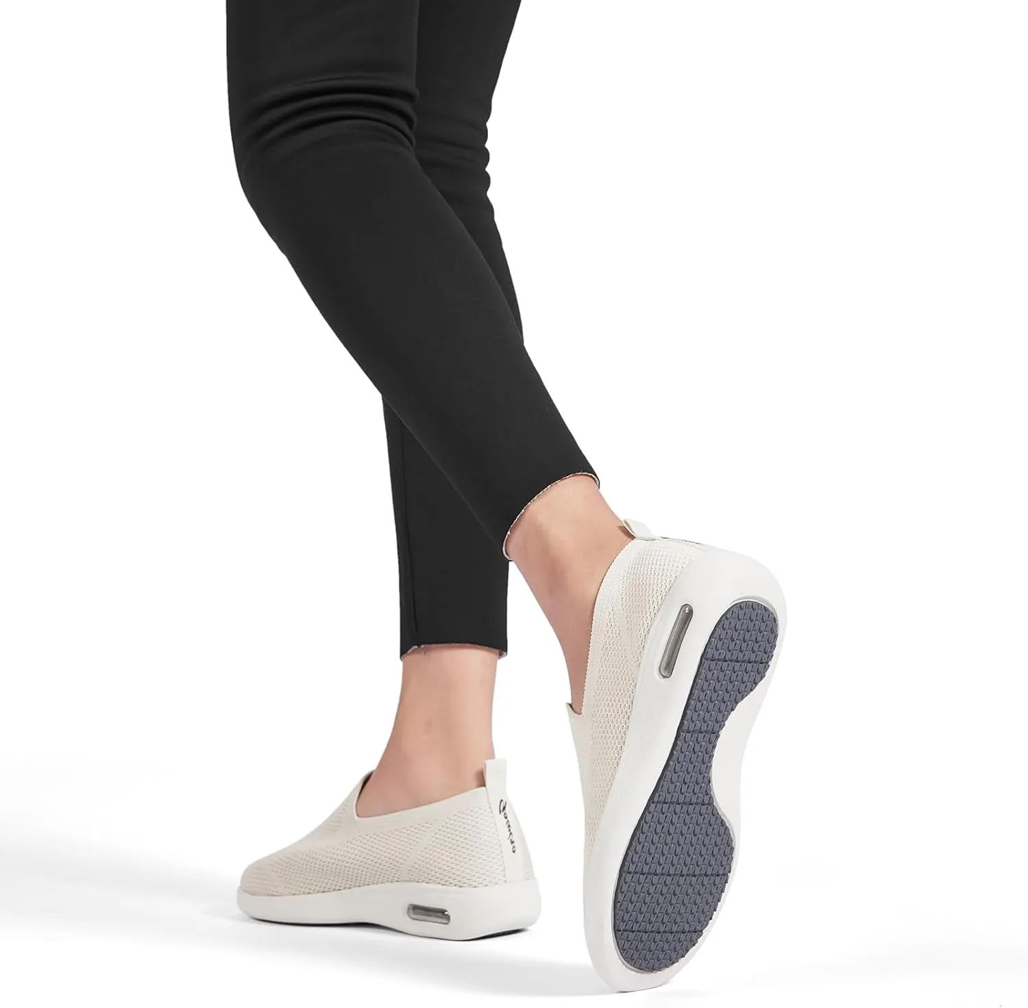 Women's Casual Walking Shoes, Breathable Knitted Upper, Anti Slip Sole with air Cushion, Fashionable and Simple Design