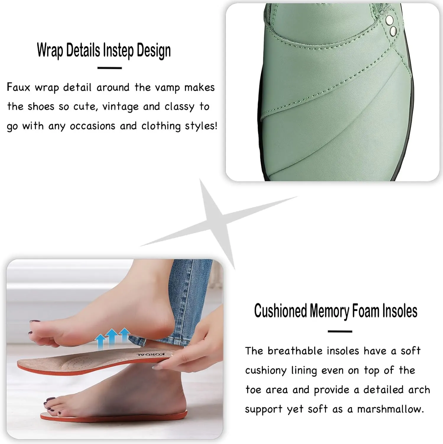 Women's Comfortable & Lightweight Leather Loafers Slip-Ons Stylish Business Casual Dress Shoes Work Office Everyday Walking Shoes for Women