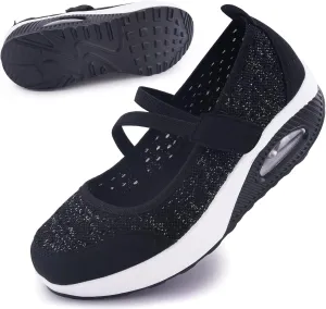Women's Comfortable Working Nurse Shoes Non-Slip Adjustable Breathable Walking Buffer Fitness Casual Nursing Orthotic Lightweight Shoes Arthritis, Diabetes Heel Pain