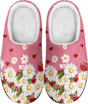 Women's Cotton Slipper Warm Cozy Fuzzy Furry Winter Slipper Non-Slip Plush House Slipper for Women US 3-13