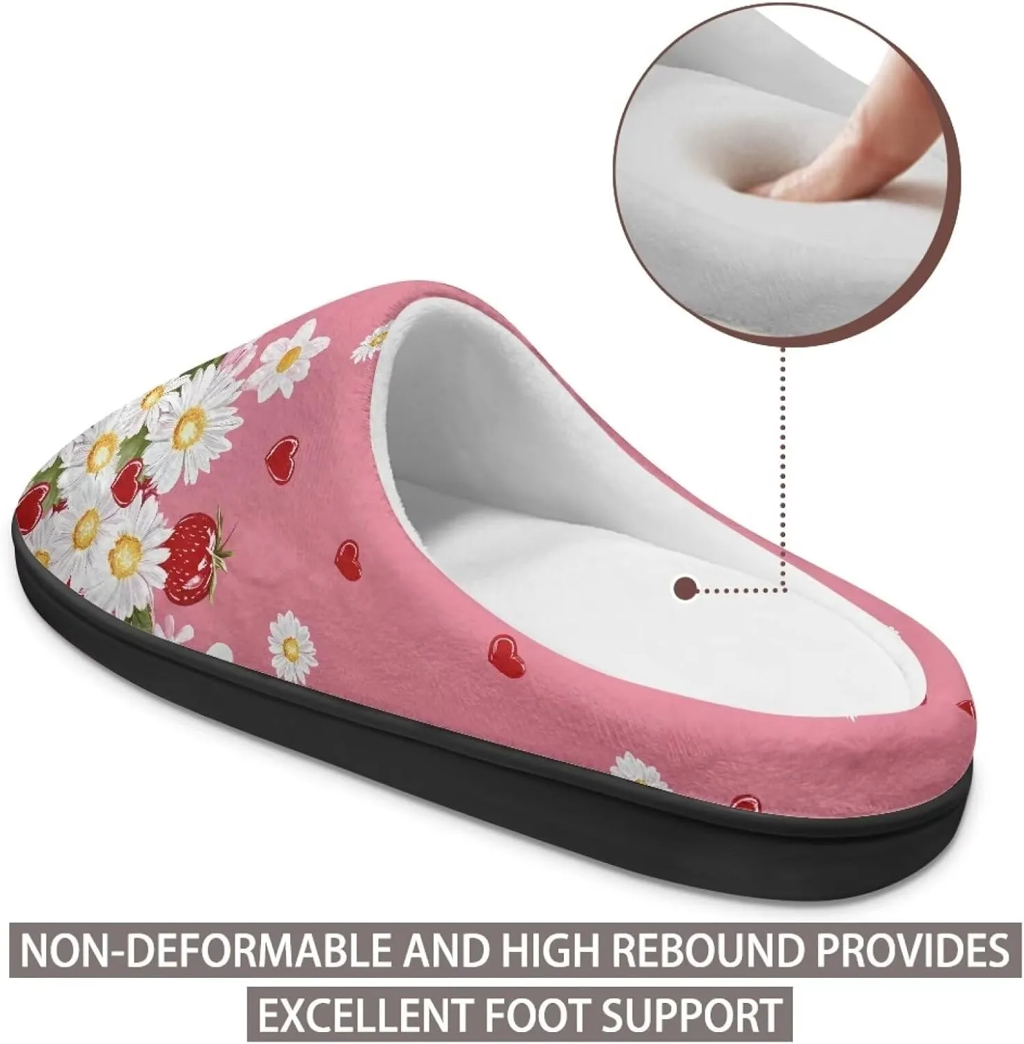 Women's Cotton Slipper Warm Cozy Fuzzy Furry Winter Slipper Non-Slip Plush House Slipper for Women US 3-13