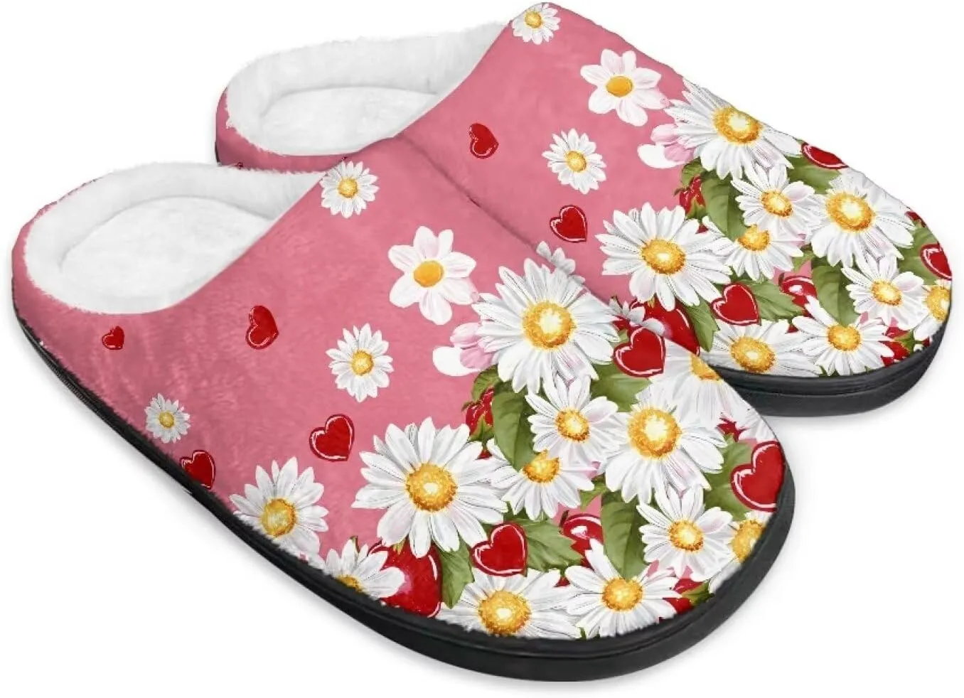 Women's Cotton Slipper Warm Cozy Fuzzy Furry Winter Slipper Non-Slip Plush House Slipper for Women US 3-13