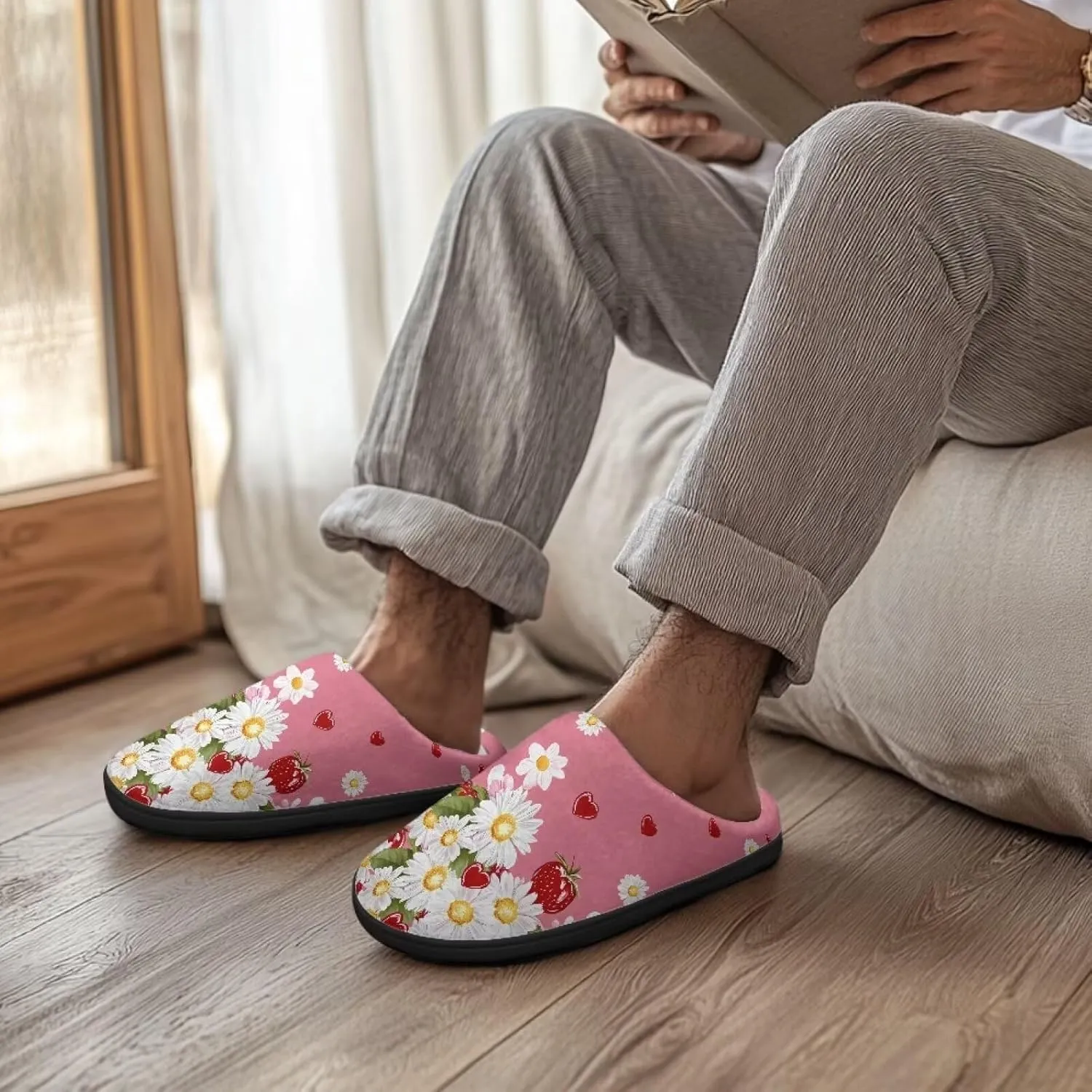 Women's Cotton Slipper Warm Cozy Fuzzy Furry Winter Slipper Non-Slip Plush House Slipper for Women US 3-13