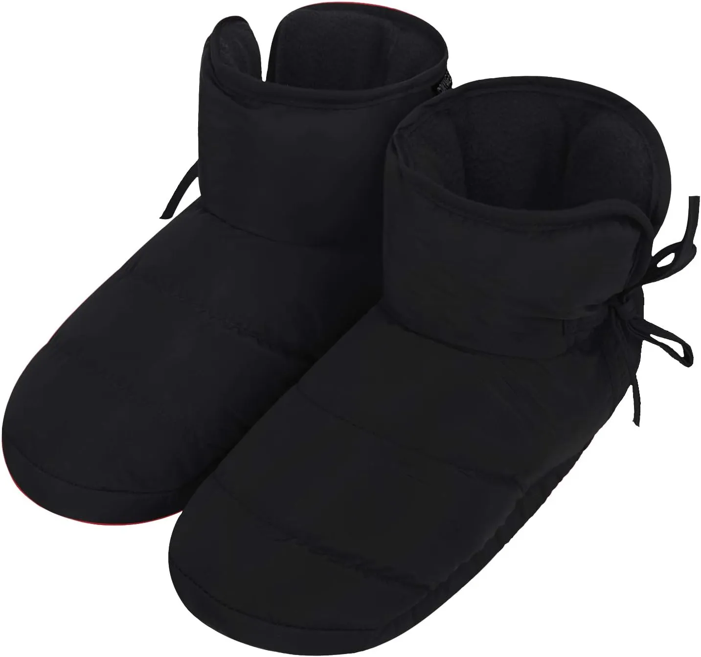 Womens Down Warm House Slippers Mens Waterproof Fuzzy Fur Lined Bedroom Slippers Non-slip Bootie Home Shoes Ankle Snow Boots