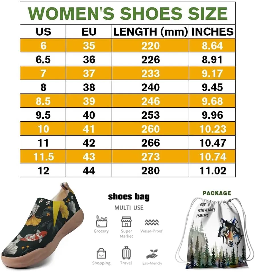 Women's Fashion Floral Breathable Painted Knitted Slip-On Loafers Casual Breathable Travel Shoes