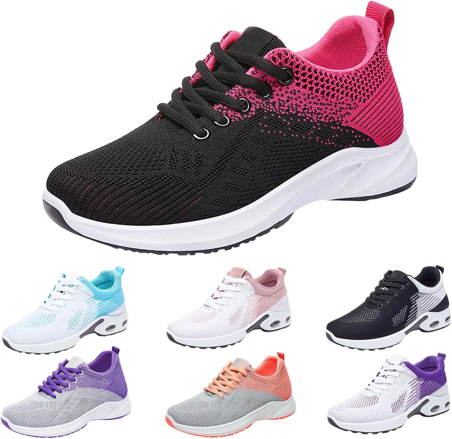 Womens Fashion Walking Running Shoes Mesh Breathable Gym Work Fashion Sneakers Ultra Lightweight Tennis Non Slip Shoes Athletic Comfortable Slip on Shoe