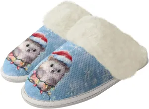 Women's Fuzzy Slip On Slippers Warm Cozy Soft Plush Slippers Lightweight Winter Fluffy Non Slip Indoor House Shoes Size 5-10