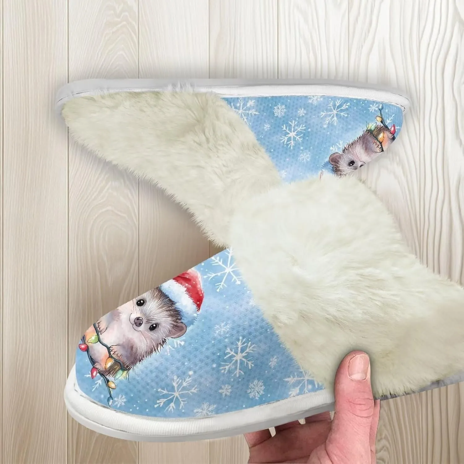 Women's Fuzzy Slip On Slippers Warm Cozy Soft Plush Slippers Lightweight Winter Fluffy Non Slip Indoor House Shoes Size 5-10
