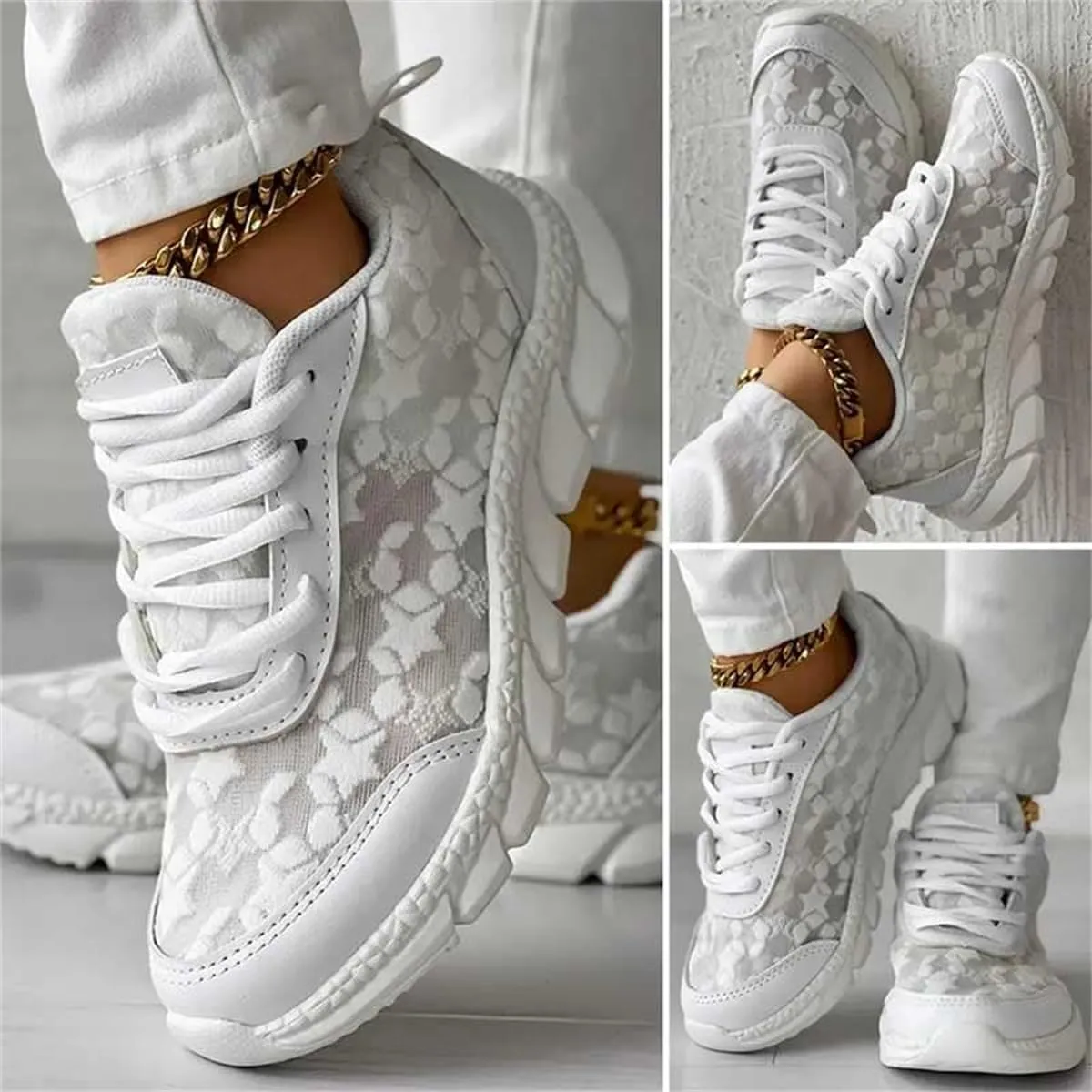 Women's Luxurious Orthopedic Sneakers, Orthopedic Sneakers for Women, Hollow Breathable Mesh Shoes