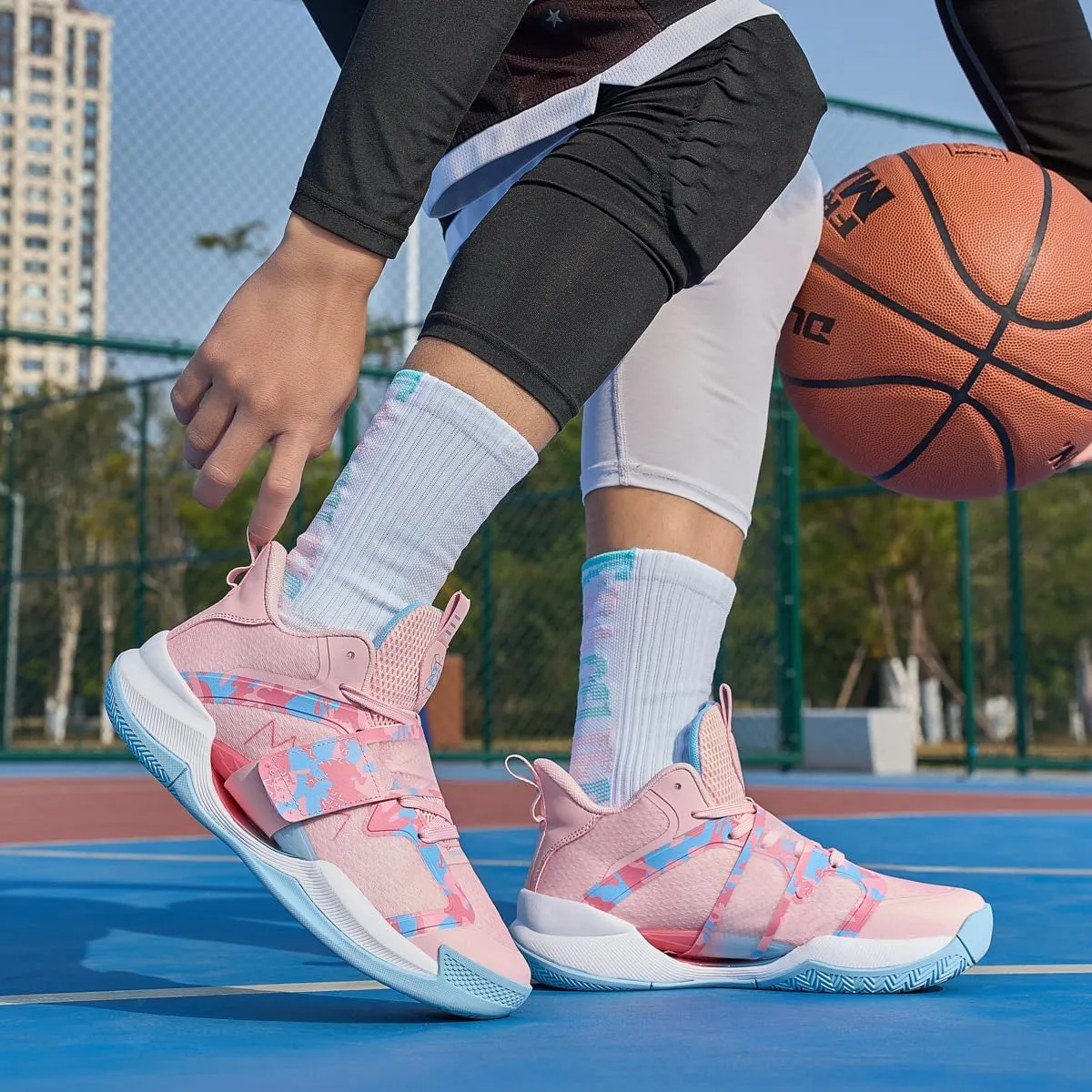 Womens Mens Basketball Shoes Comfortable Fashion Athletic Sneakers Breathable Non Slip Lace up Shoe