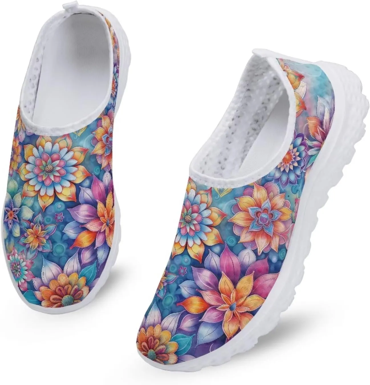 Womens Mesh Sneakers Non Slip Running Tennis Shoes Women Lightweight Soft Sole Walking Shoes