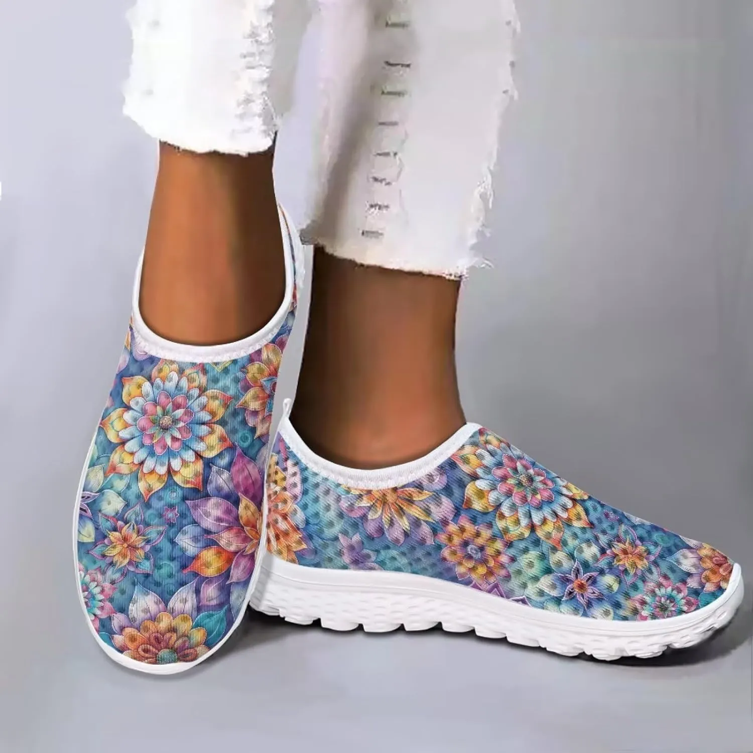 Womens Mesh Sneakers Non Slip Running Tennis Shoes Women Lightweight Soft Sole Walking Shoes