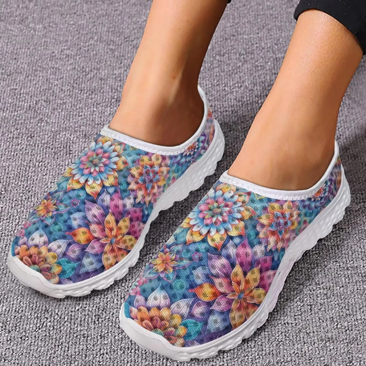 Womens Mesh Sneakers Non Slip Running Tennis Shoes Women Lightweight Soft Sole Walking Shoes