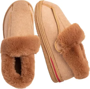 Women's Micro Suede Faux Fur Fleece Lined Cozy 80-D High-Density Memory Foam Winter Slipper Bootie Breathable House Shoes Non Skid Indoor Outdoor Sole