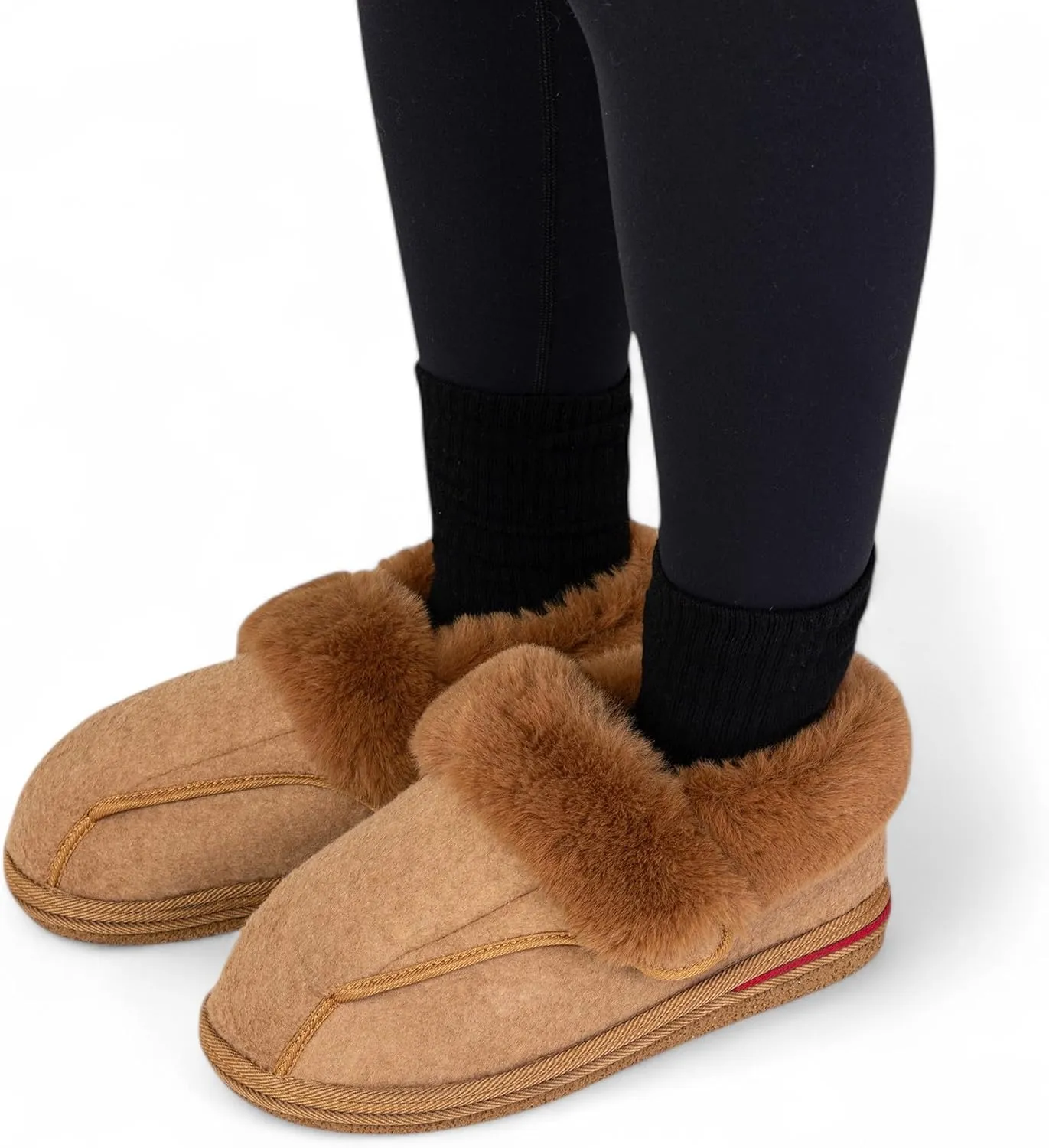 Women's Micro Suede Faux Fur Fleece Lined Cozy 80-D High-Density Memory Foam Winter Slipper Bootie Breathable House Shoes Non Skid Indoor Outdoor Sole